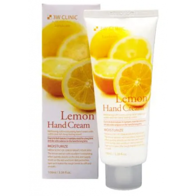 3W CLINIC Крем для рук увлажняющий с экстрактом Лимона Moisturizing Lemon Hand Cream 100 мл 