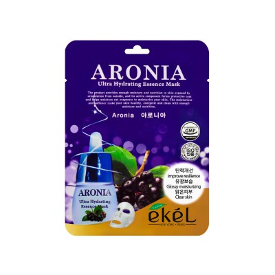 EKEL Маска для лица тканевая АРОНИЯ Aronia Ultra Hydrating Essence Mask 25мл