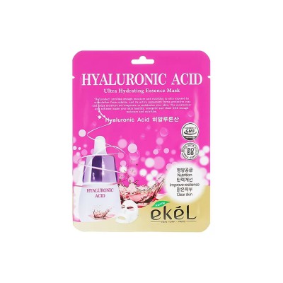 EKEL Маска для лица тканевая ГИАЛУРОНОВАЯ КИСЛОТА Hyaluronic Acid Ultra Hydrating Essence Mask 25мл