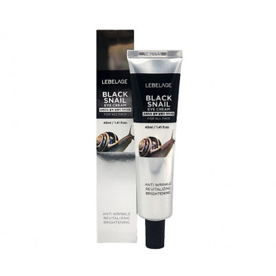 LEBELAGE Крем для кожи вокруг глаз МУЦИН ЧЕРНОЙ УЛИТКИ Eye Cream Black Snail 40мл