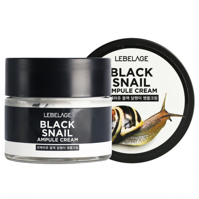 LEBELAGE Крем для лица ампульный МУЦИН ЧЁРНОЙ УЛИТКИ Ampule Cream Black Snail 70мл