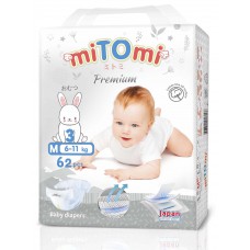 miTOmi Premium Подгузники М62 (6-11кг) 62шт 