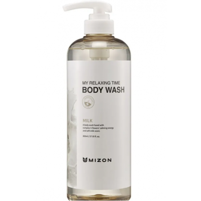 MIZON Гель для душа с экстрактом Молочного протеина MY RELAXING TIME BODY WASH MILK 800мл