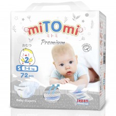 miTOmi Premium Подгузники S72 (3-6кг) 72шт