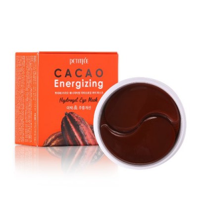 PETITFEE Гидрогелевые патчи для век КАКАО Cacao Energizing Hydrogel Eye Mask 60шт