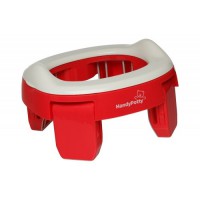 RoxyKids HP-250R Складной дорожный горшок и насадка на унитаз HandyPotty Коралловый