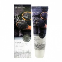 3W CLINIC Глубокоочищающая пенка для сужения пор Charcoal Cleansing Foam 100мл