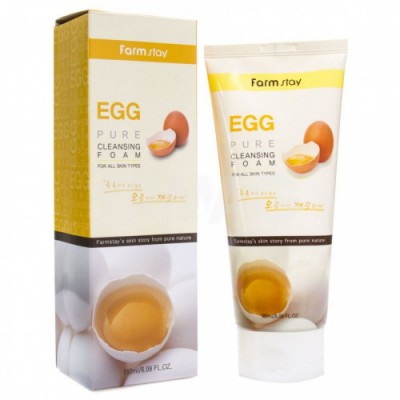 FarmStay Очищающая пенка для сужения пор с яичным экстрактом Egg Pure Cleansing Foam 180мл