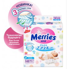 MERRIES Подгузники NB90 (0-5кг) 90шт