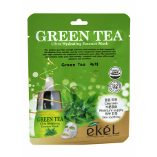 EKEL Маска для лица тканевая ЗЕЛЕНЫЙ ЧАЙ Green Tea Ultra Hydrating Essence Mask 25мл