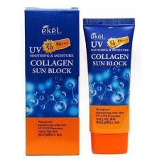 EKEL Солнцезащитный крем с Коллагеном UV SOOTHING & MOISTURE COLLAGEN SUN BLOCK SPF 50 PA+++ 70г