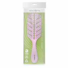 SOLOMEYA Расческа био для волос подвижная СВЕТЛО-РОЗОВАЯ Scalp massage bio hair brush Light pink